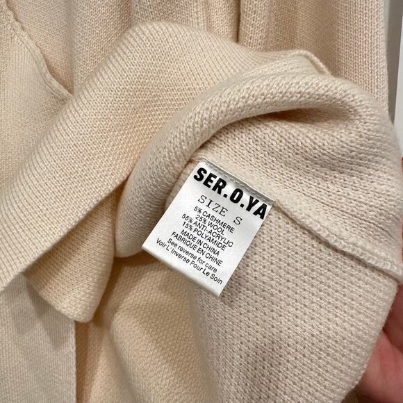 NEW Ser.O.Ya Tundra Knit Sweater in Eggshell Size Small - Picture 6 of 6